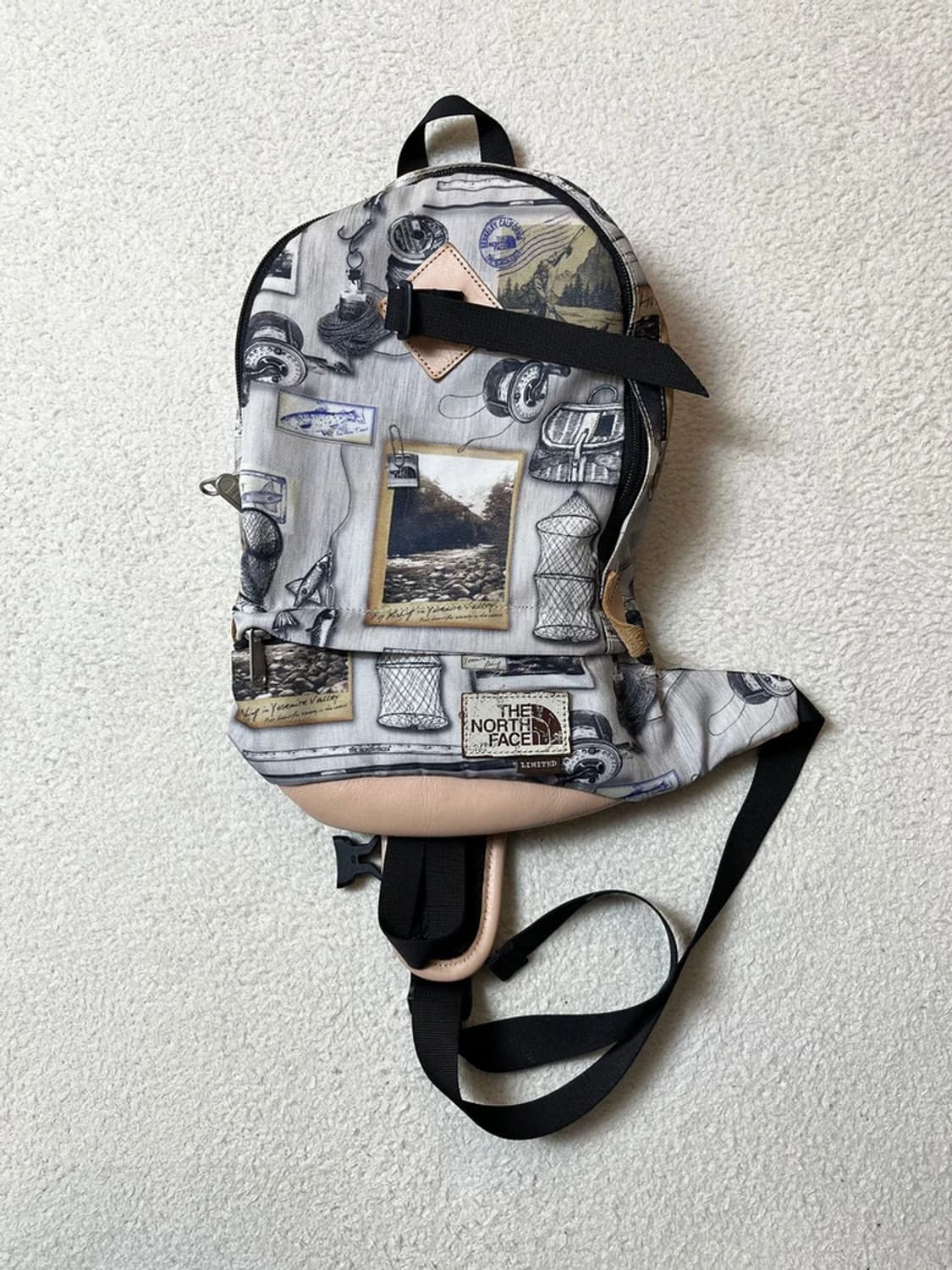 노스페이스 화이트라벨 패턴 프린팅 힙색 가방 A1690 상품이미지1