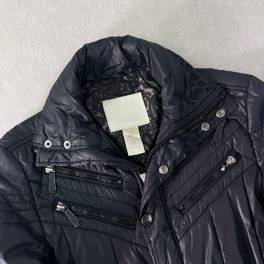 W 95 디젤 Y2K 빈티지 멀티 지퍼 봄버 자켓 상품이미지2