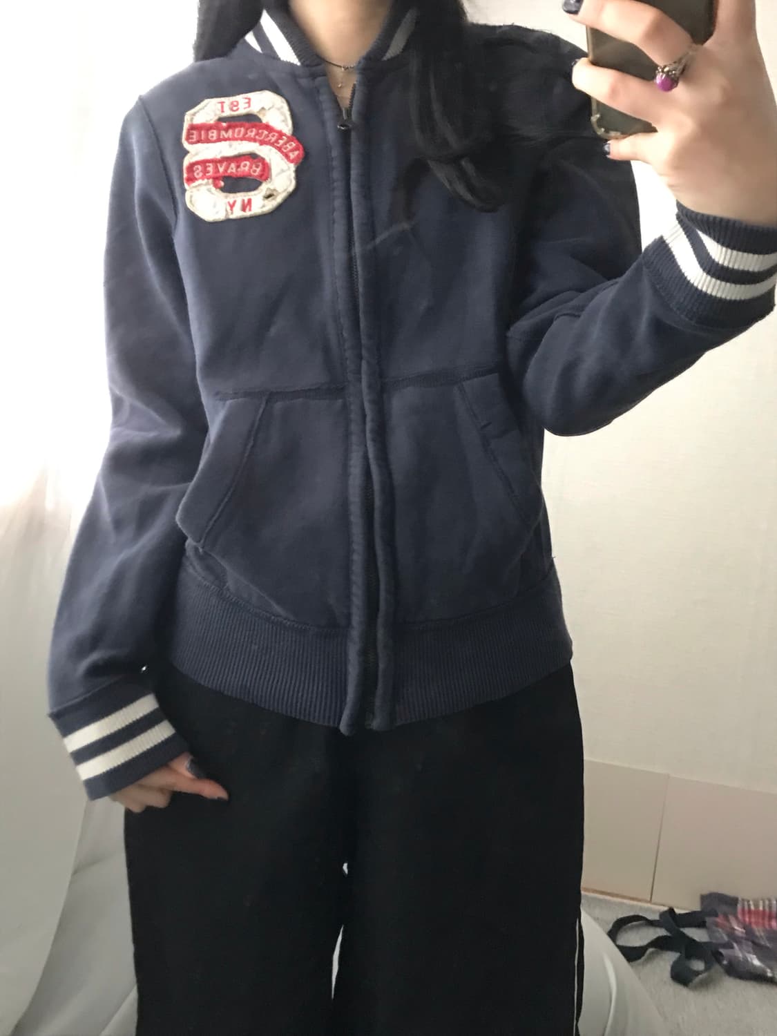 아베크롬비 네이비 면집업 상품이미지4