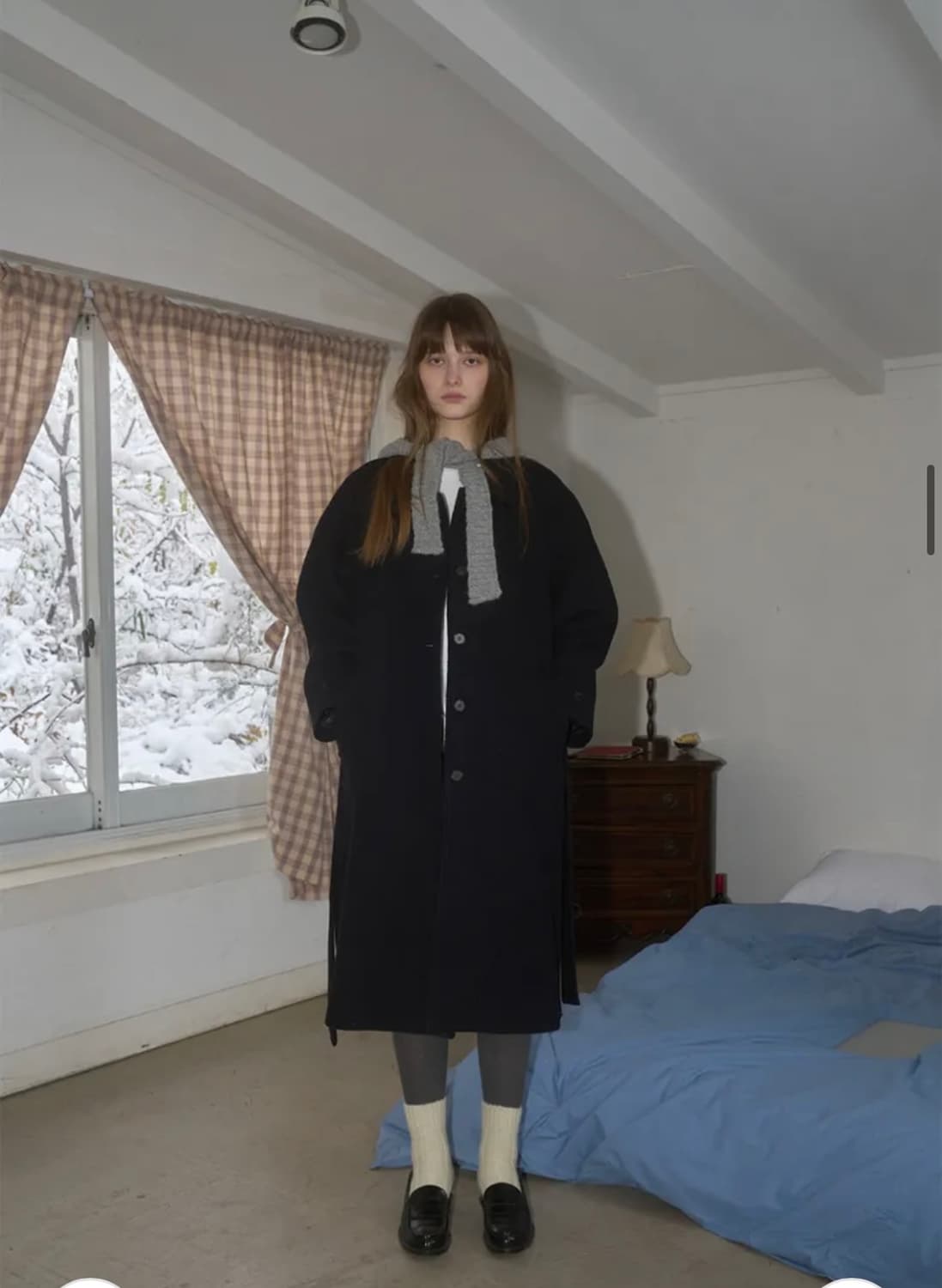 바이무드 더히어 보넷니트햇 bonnet knit hat gray 상품이미지7