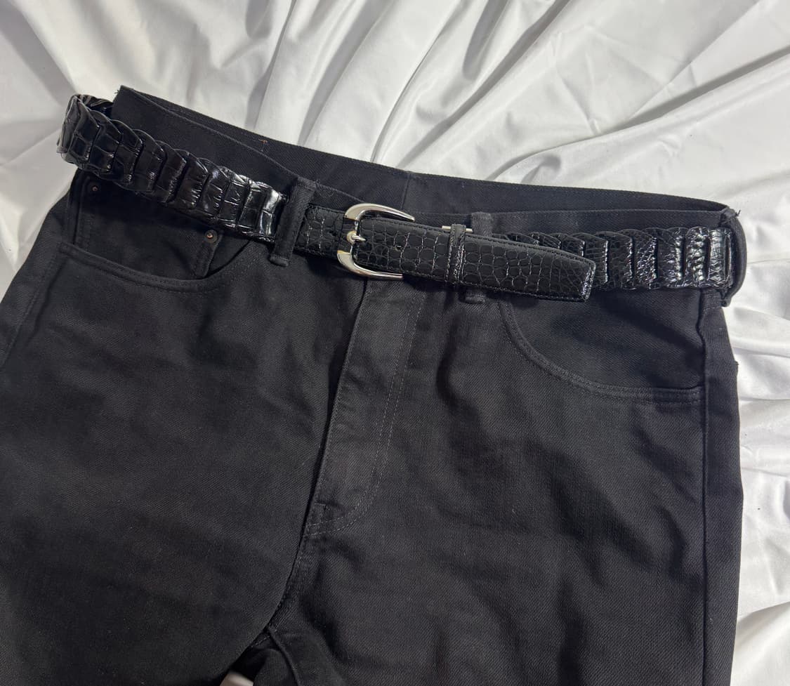 크로커다일 레더 벨트 상품이미지1