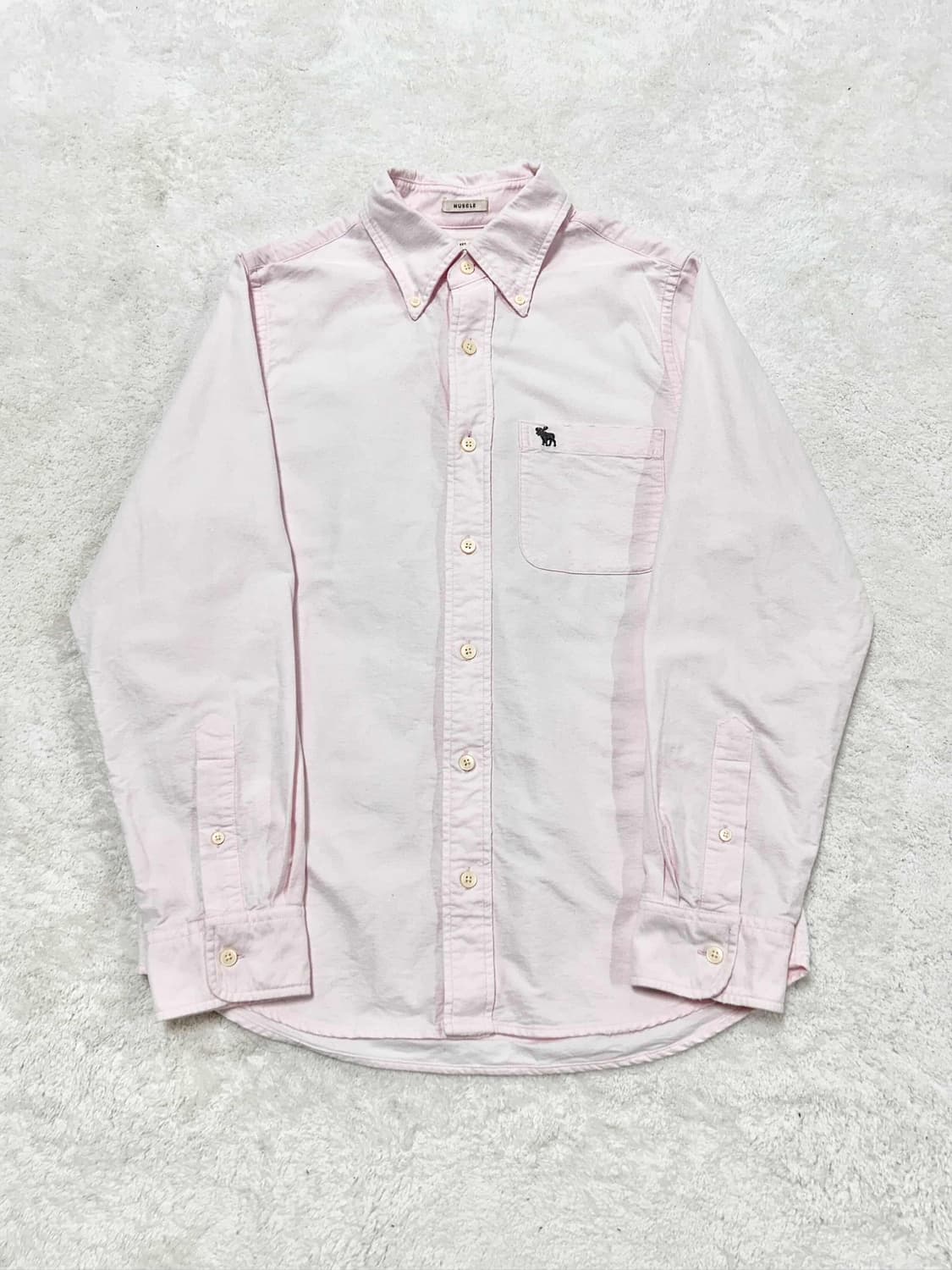 아베크롬비 순록 자수 뮤트핑크 셔츠 상품이미지5