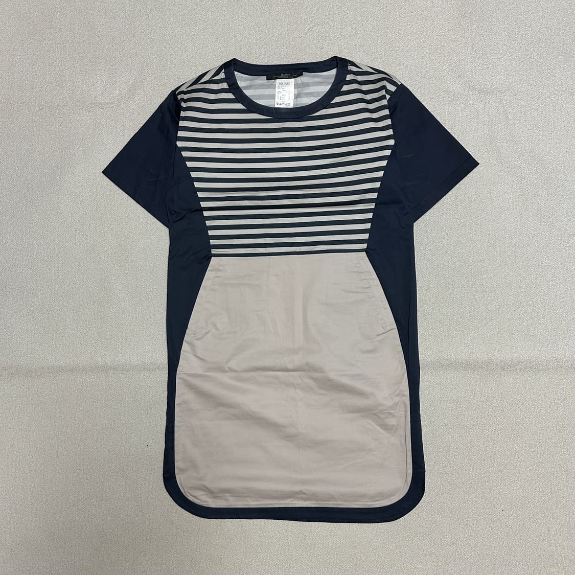 막스마라 스트라이프 배색 반팔 원피스 상품이미지1