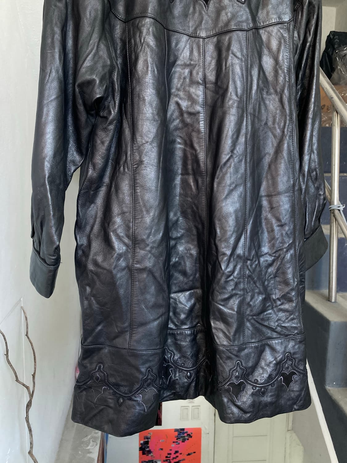 양가죽 웨스턴 롱 코트 상품이미지7