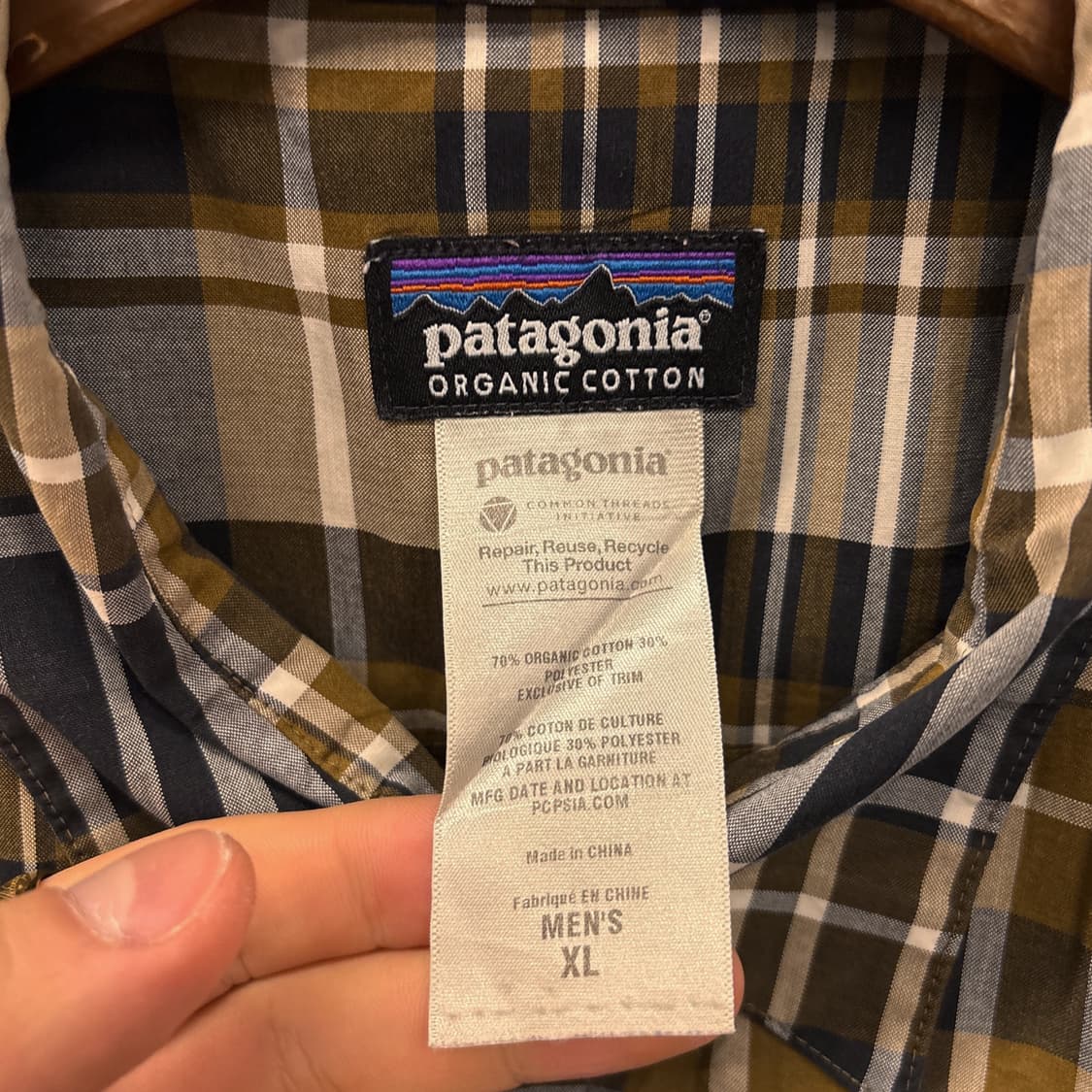 파타고니아 오가닉코튼 모디파이드 타탄체크 라이트코튼 셔츠 N1028 상품이미지9