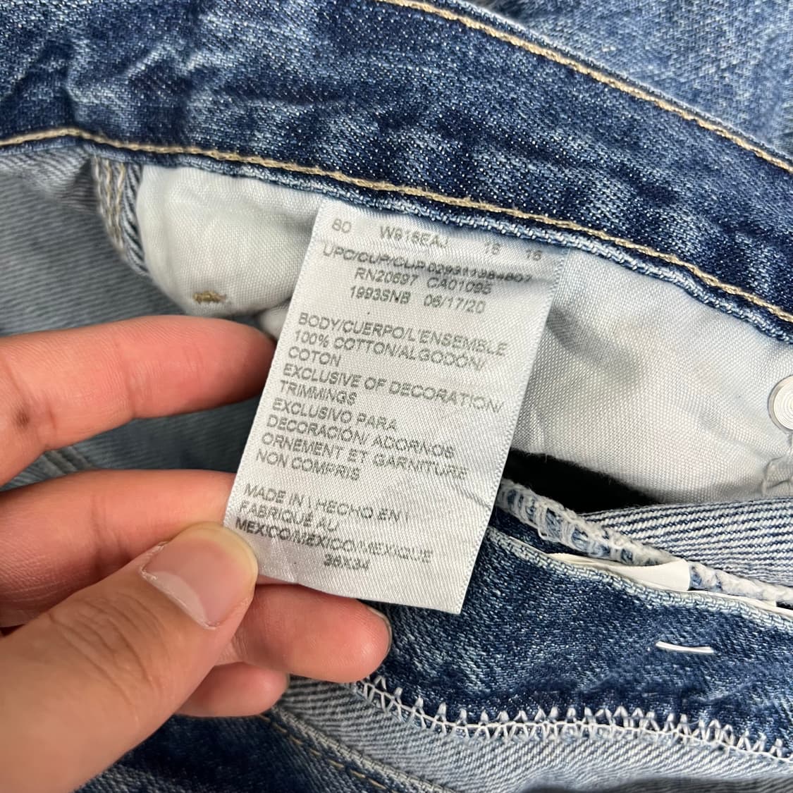 디키즈 데님 카펜터 팬츠 연청 상품이미지6