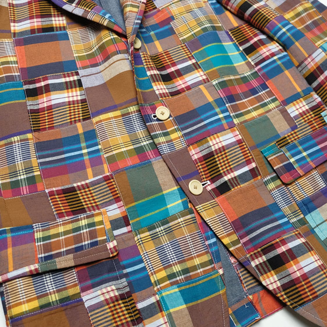 X블루블루 madras patchwork blazer 상품이미지3