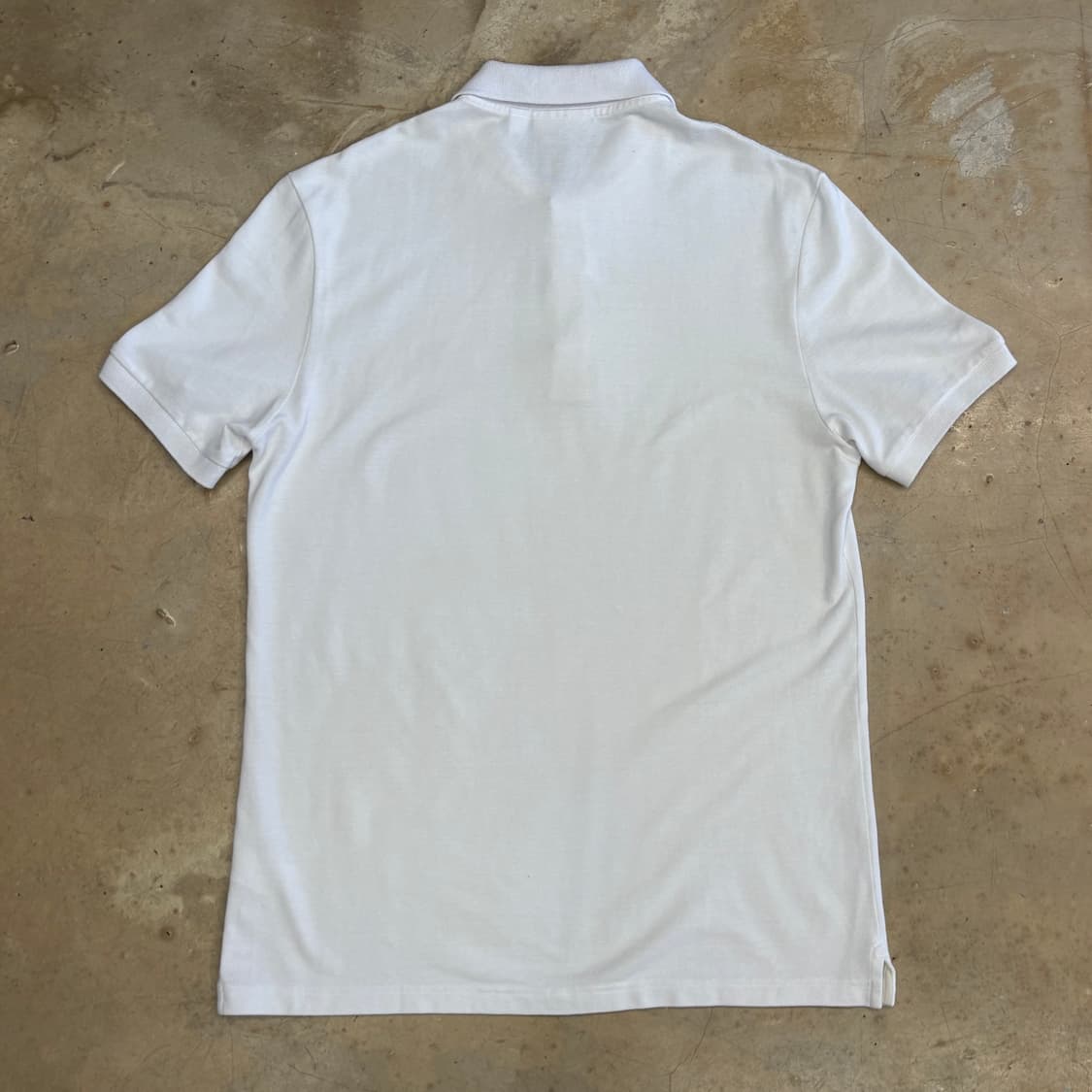 5(L) 라코스테 슬림핏 화이트 카라 반팔티 상품이미지4