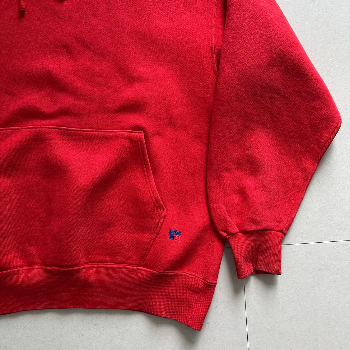 90s 러셀 하이코튼 헨리넥 후드티 XL MADE IN USA 상품이미지3