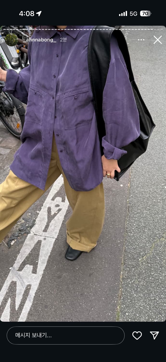 에토스 큐프라 블라우스 퍼플 상품이미지1