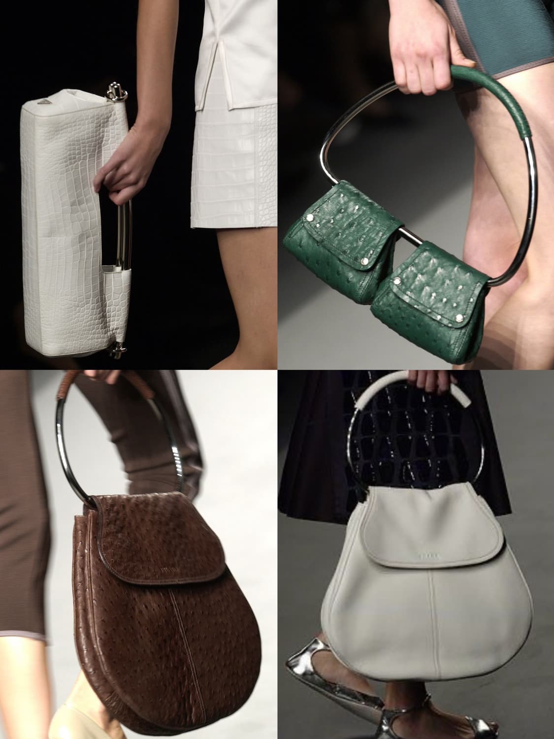 프라다 SS2003 메탈 바 비텔로 다이노 레더 링 백 상품이미지2