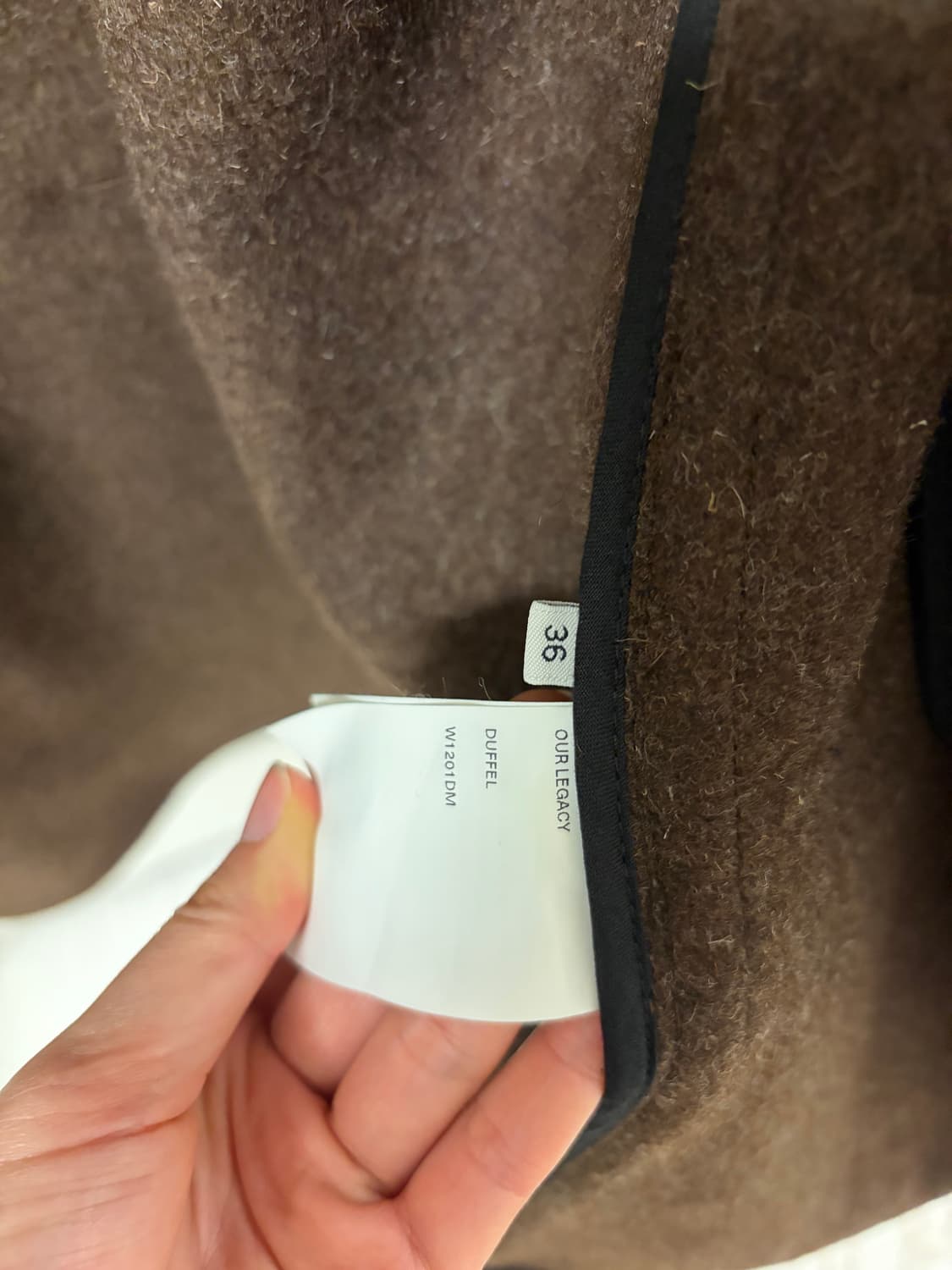 아워레가시 더플코트 브라운 36 상품이미지4