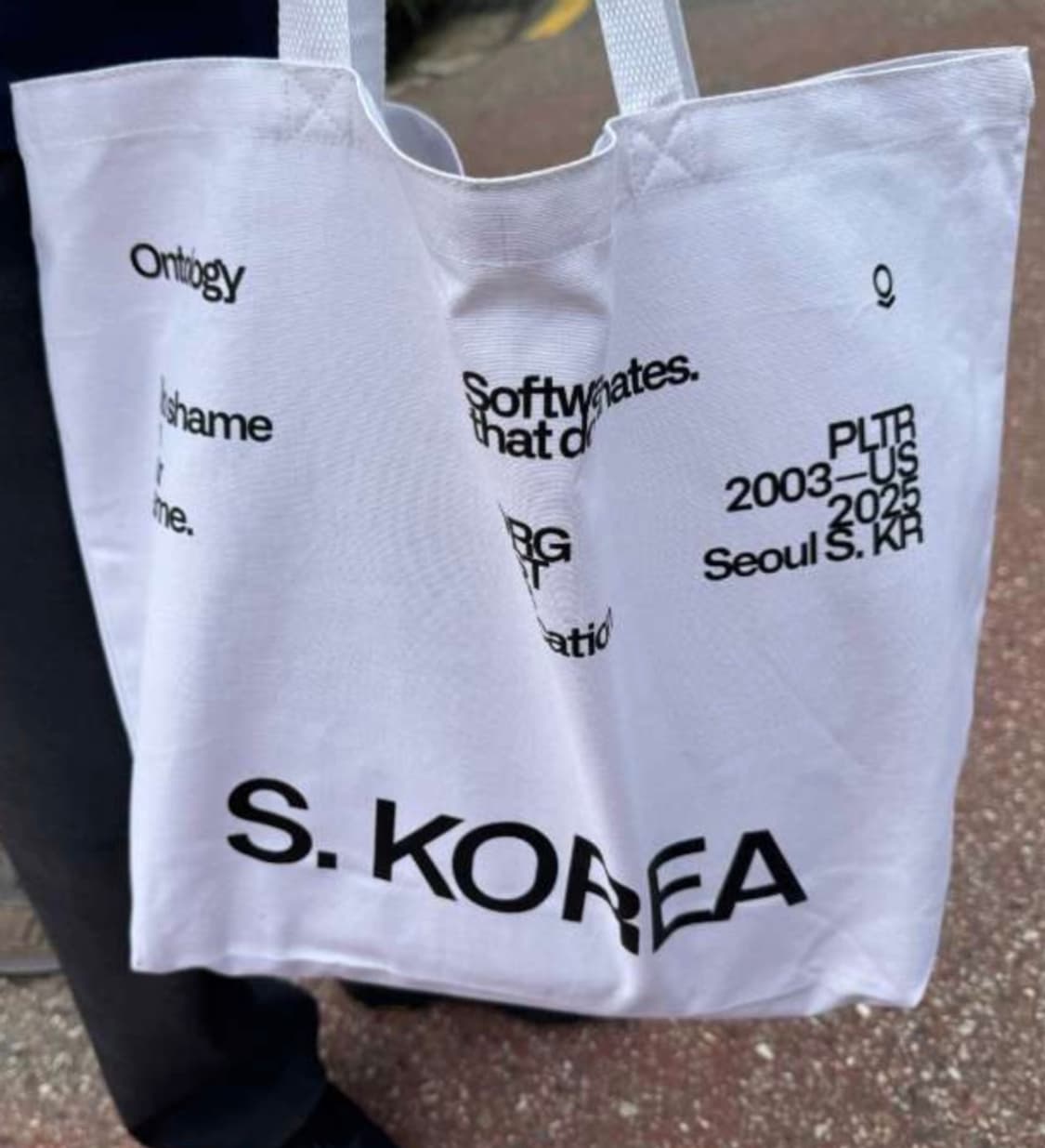 [OS] 팔란티어 테크놀로지 에코백/ 토트백 화이트 상품이미지5