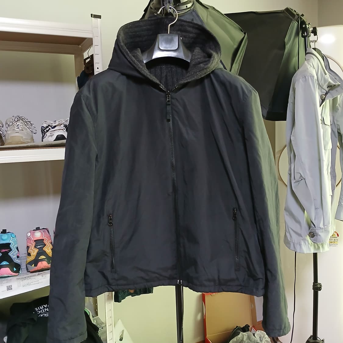 아르마니 익스체인지 양면 니트 점퍼 바람막이 자켓 상품이미지4