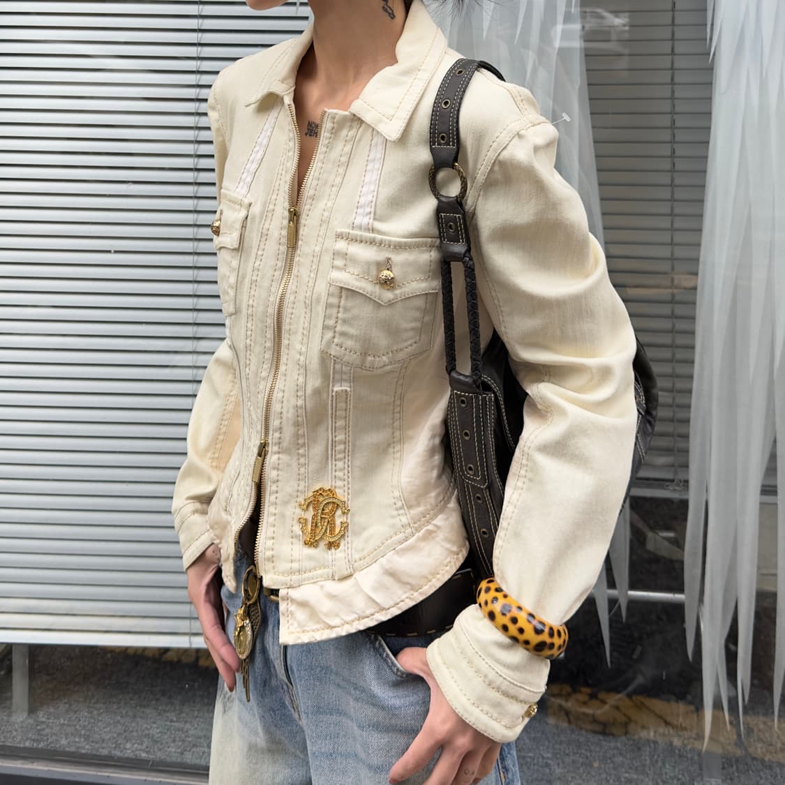 00s 데드스톡 로베르토 카발리 데님 자켓 상품이미지8