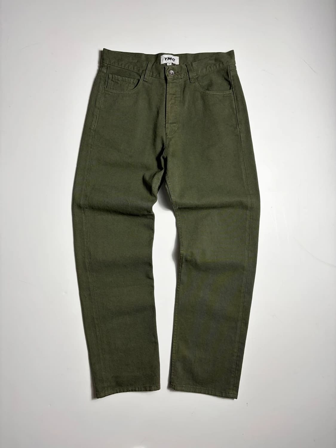 YMC 21FW 버튼플라이 올리브 데님 팬츠 R1845 상품이미지1