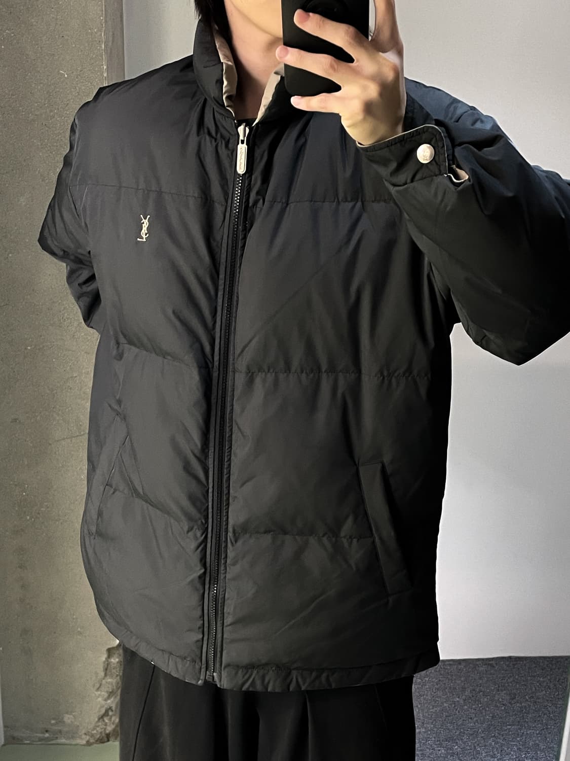입생로랑 90s 리버시블 다운 자켓 상품이미지1
