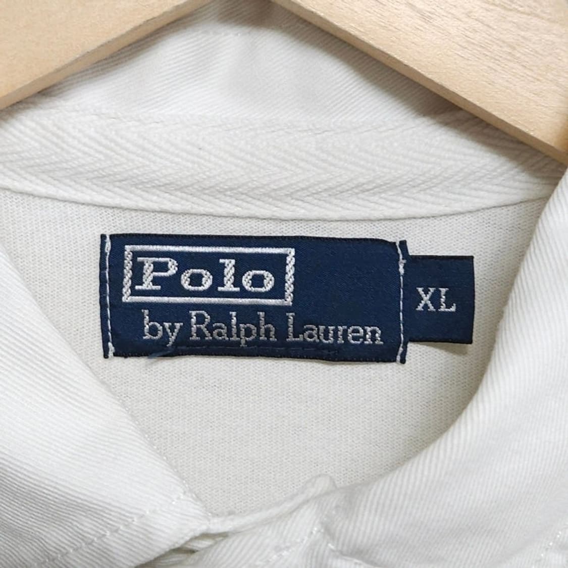 105 POLO 폴로 멀티포니 럭비 카라티 화이트 1990년대 올드빈티지 상품이미지8