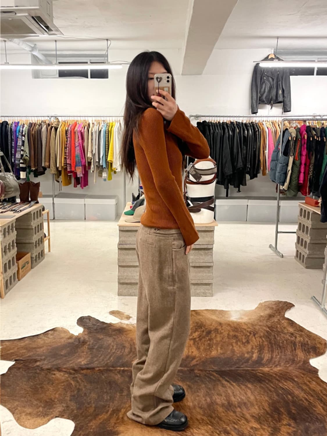 MAX&CO herringbone flare slacks 상품이미지3