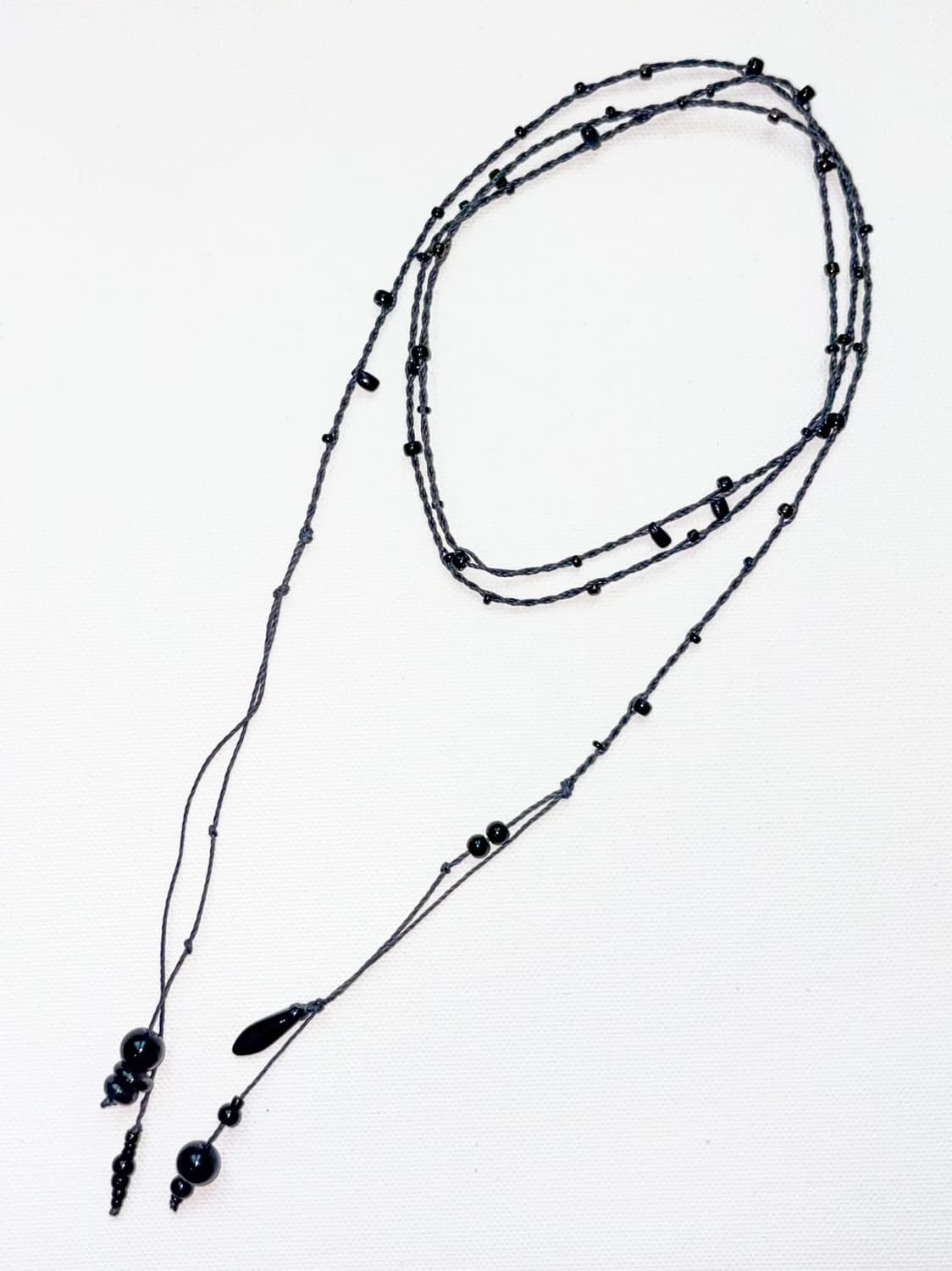 Grayish layerd long necklace 그레이쉬 레이어드 롱 상품이미지2