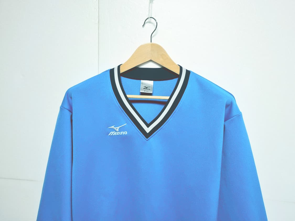 남성 미즈노 구형 일본판 기능성 브이넥 스웻셔츠 긴팔 맨투맨 트레이닝복 상품이미지3