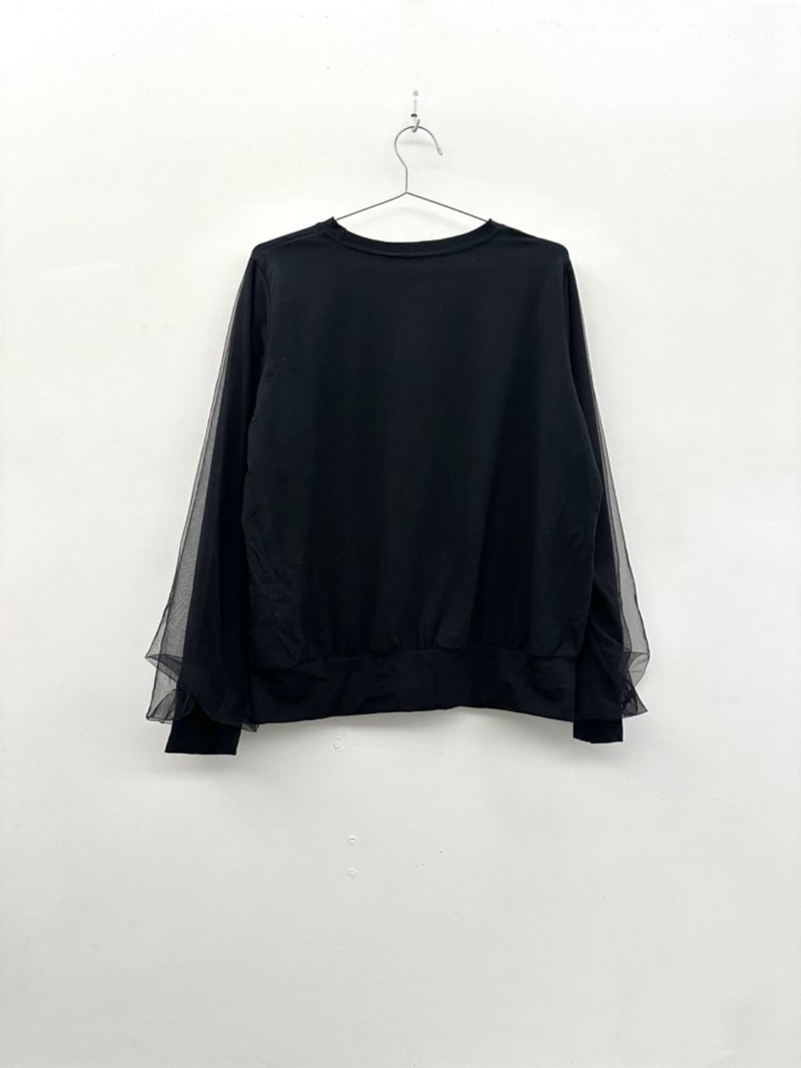 Chiffon puff sleeve top / black 상품이미지6
