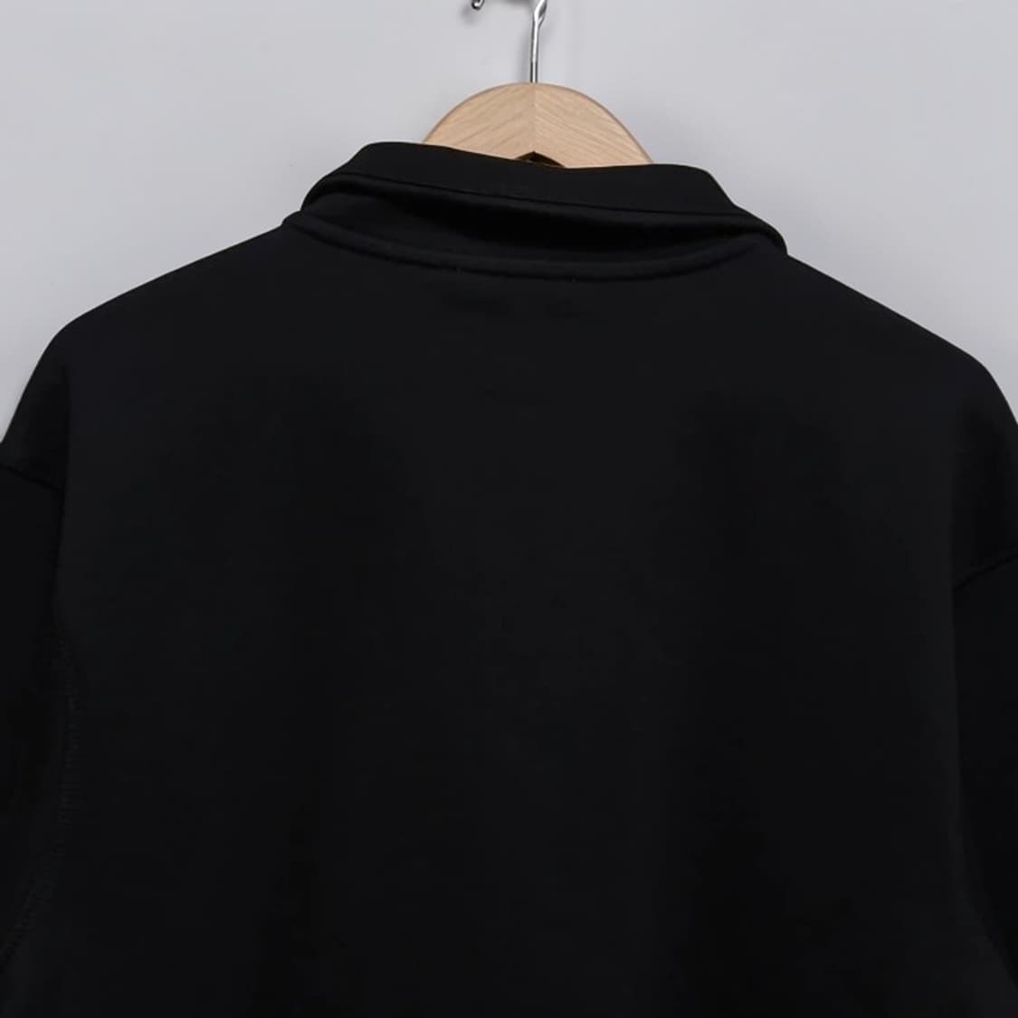 100 ZARA 자라 하프집업 맨투맨 스웻셔츠 플리스기모 블랙 상품이미지3