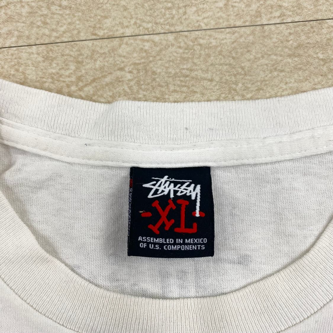 00s 올드 스투시 스컬앤본즈 화이트 하프 티 (105) 상품이미지6