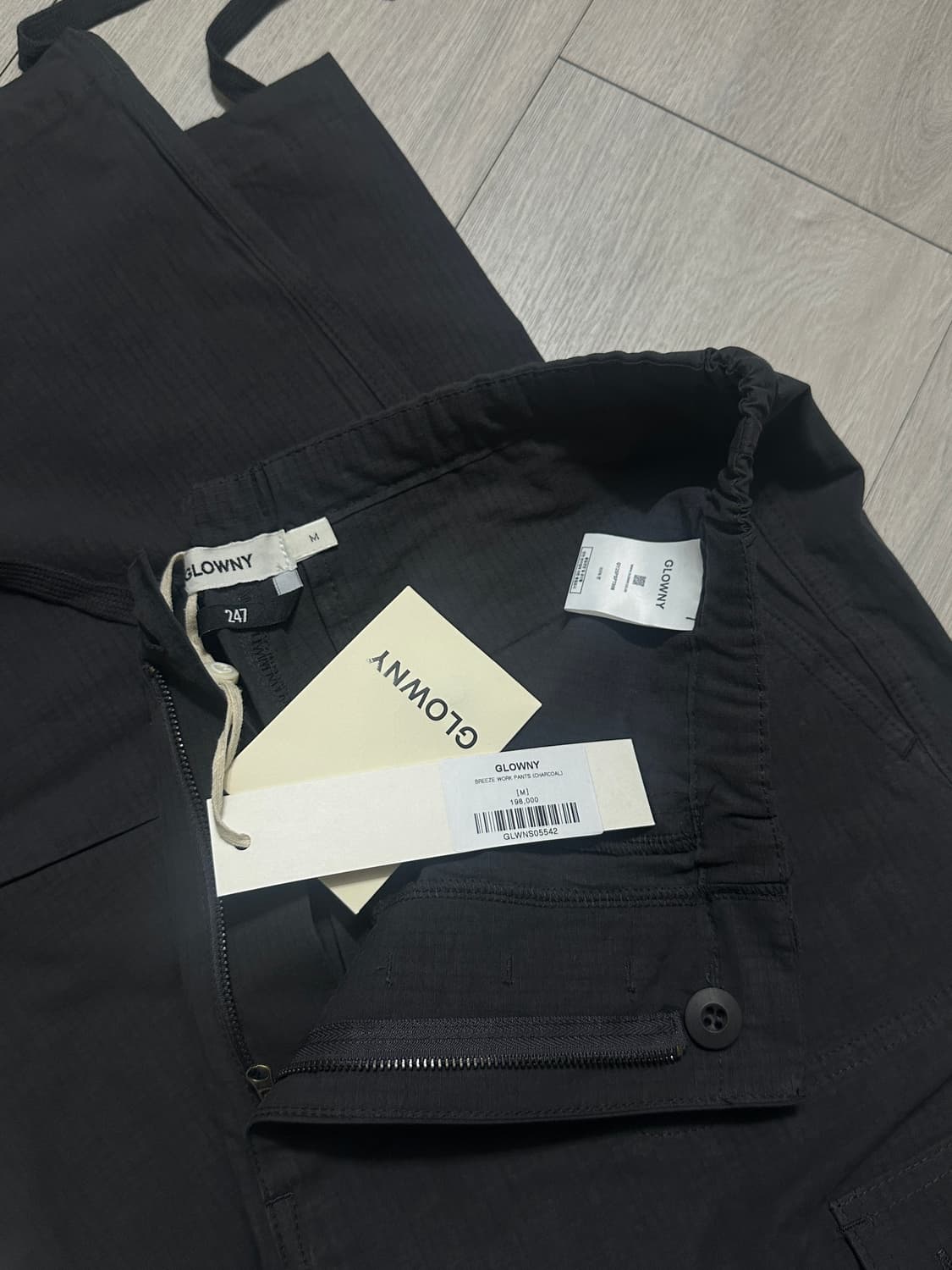 🖤 글로니 워크팬츠 챠콜 m (새상품) 상품이미지3