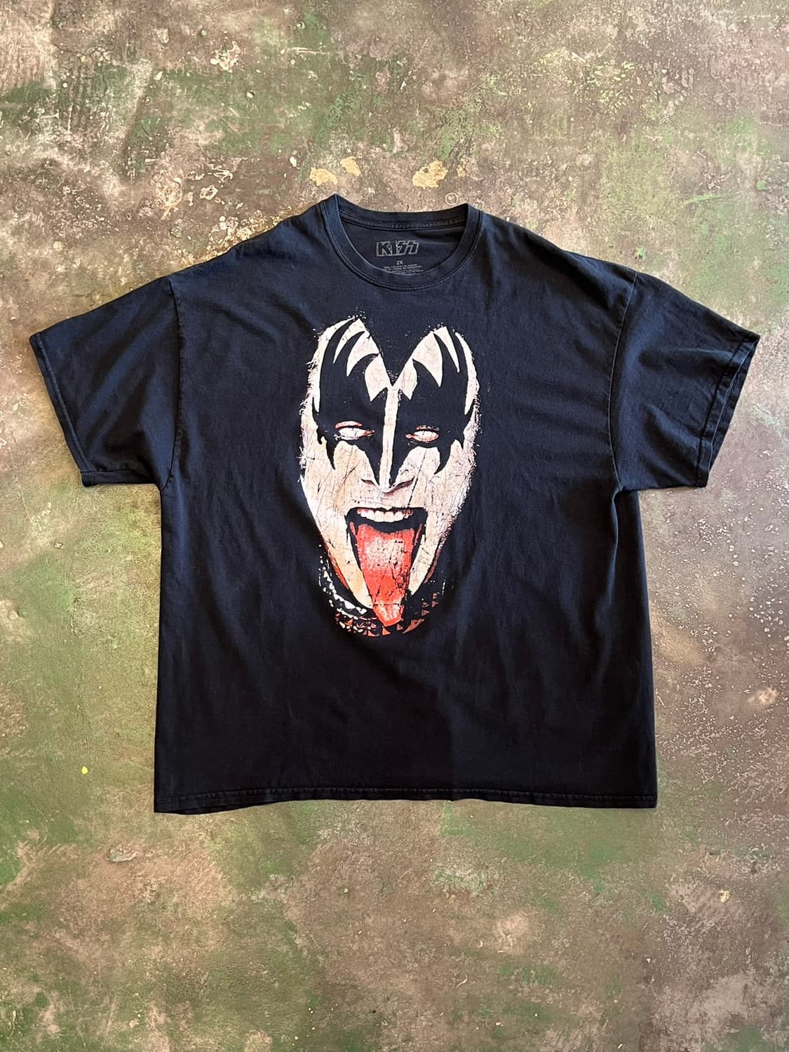 [2XL] KISS 머천다이즈 진 시몬스 그래픽 밴드 티셔츠 상품이미지1