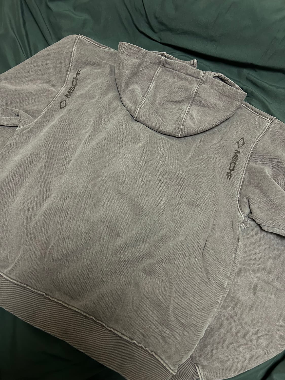 미스치프 롬버스 사이드 버튼 업 후드 워시드 레드 브라운 상품이미지6