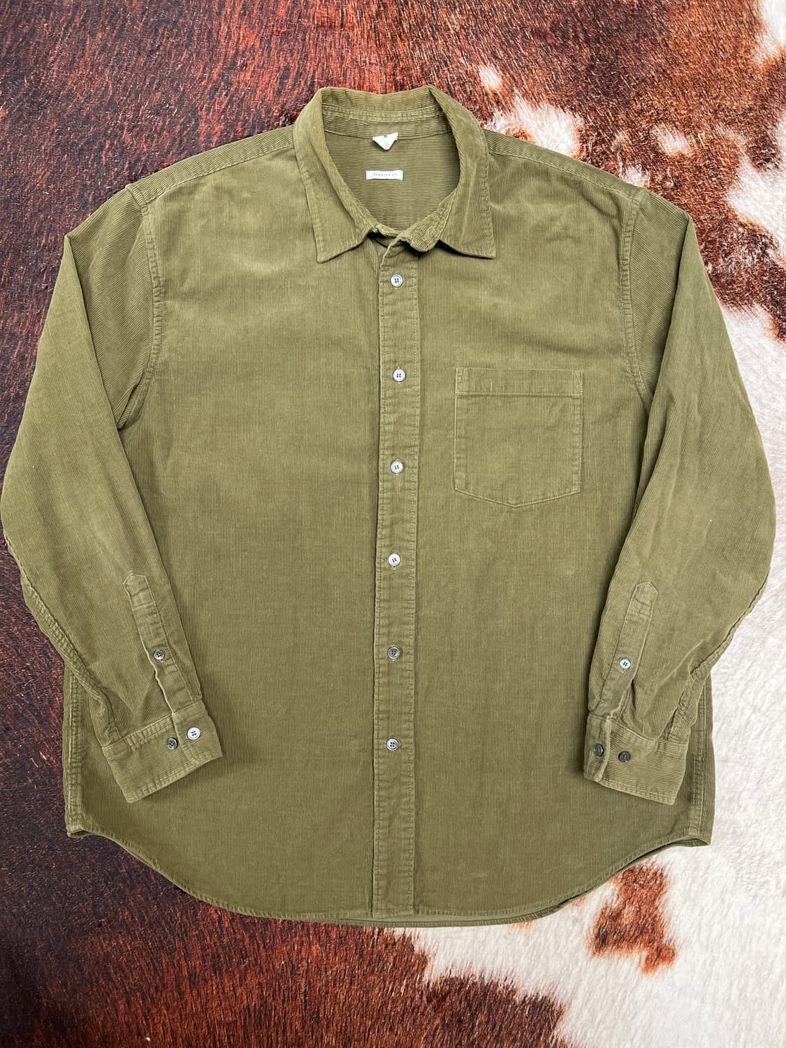 아르켓 카키 코듀로이 오버핏 셔츠 52(XL) 상품이미지1