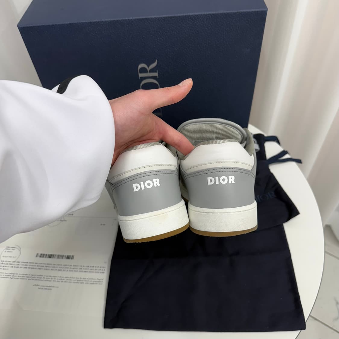 [1회 착용/ 42] 디올 B27 스니커즈 그레이 상품이미지7