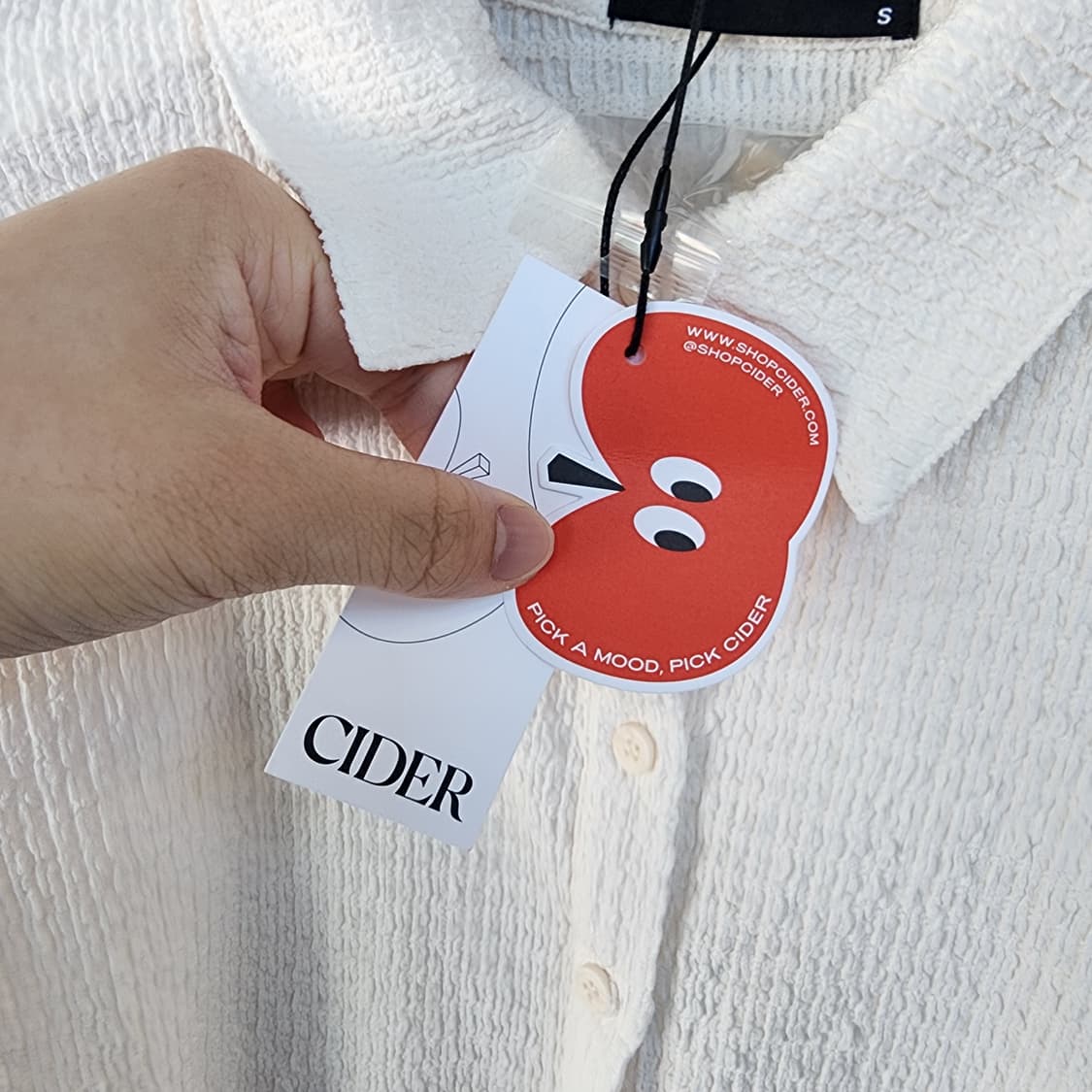 CIDER 크롭 블라우스 아이보리 상품이미지7