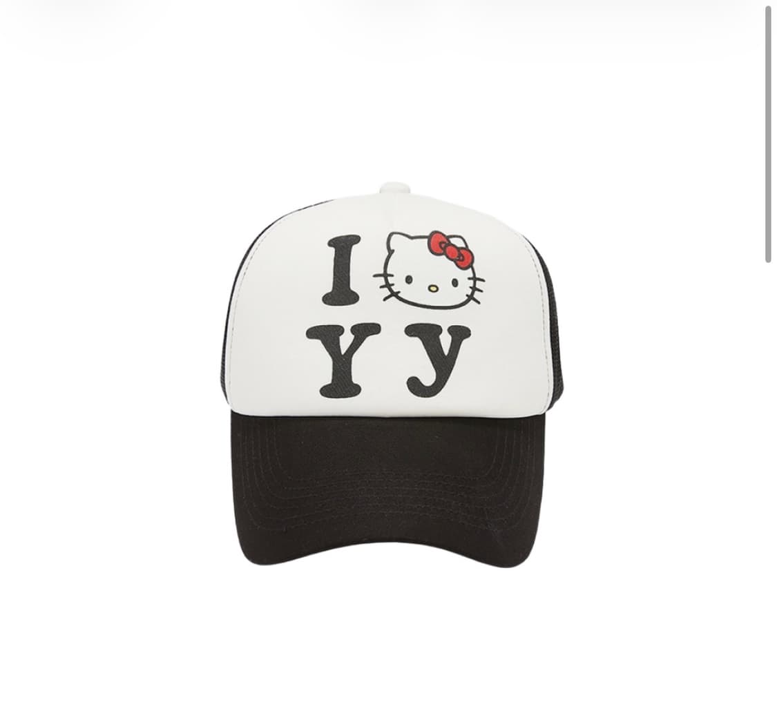 오픈 Yy x 헬로 키티 트러커캡 블랙 상품이미지1