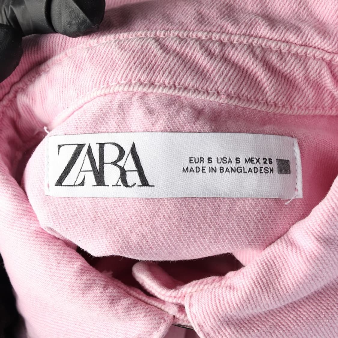 ZARA 핑크 데님 워싱 자켓 S 상품이미지5