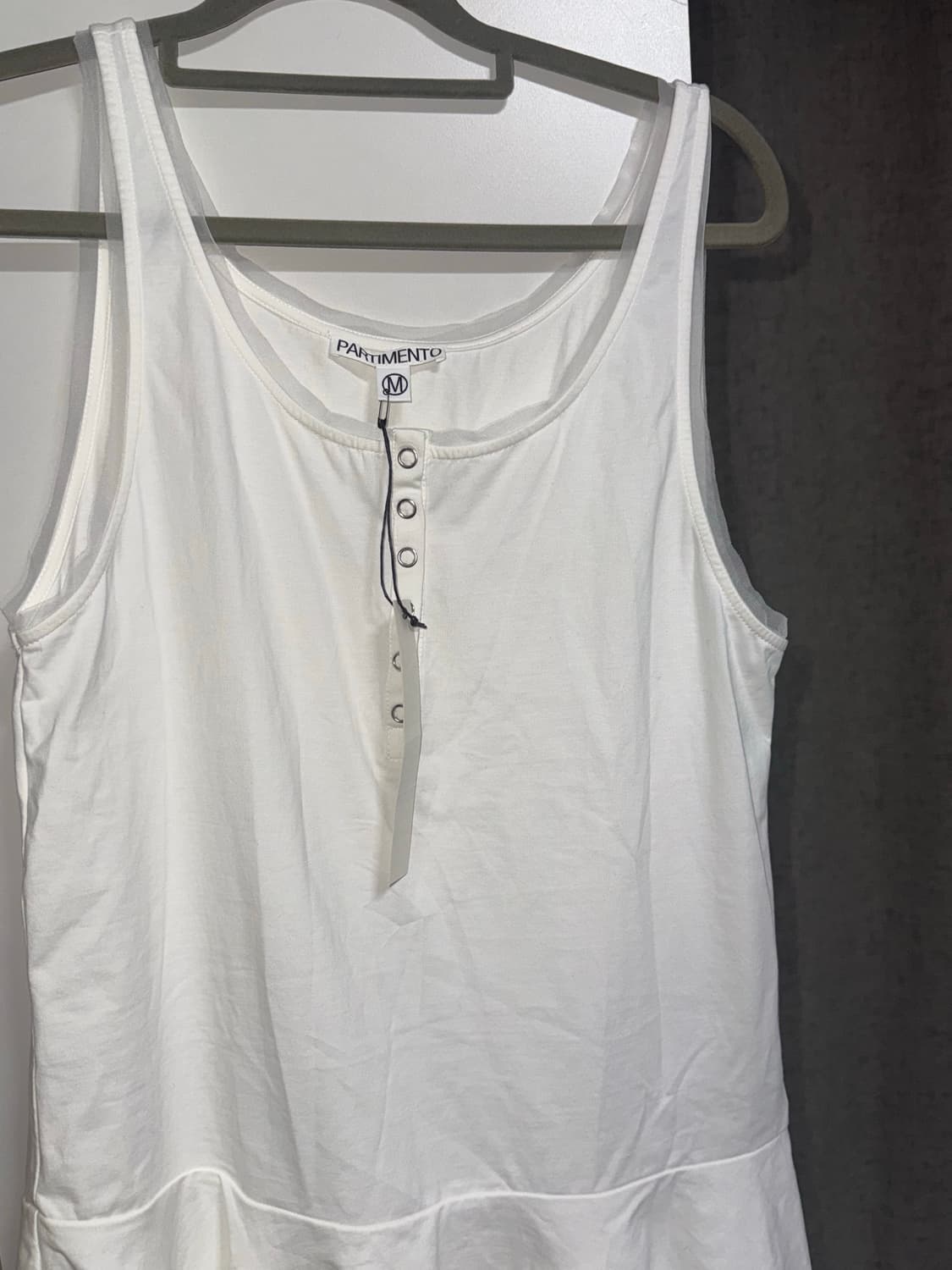 (실물사진o) 파르티멘토 우먼 버튼업 레이어드 드레스 원피스 스커트 상품이미지6