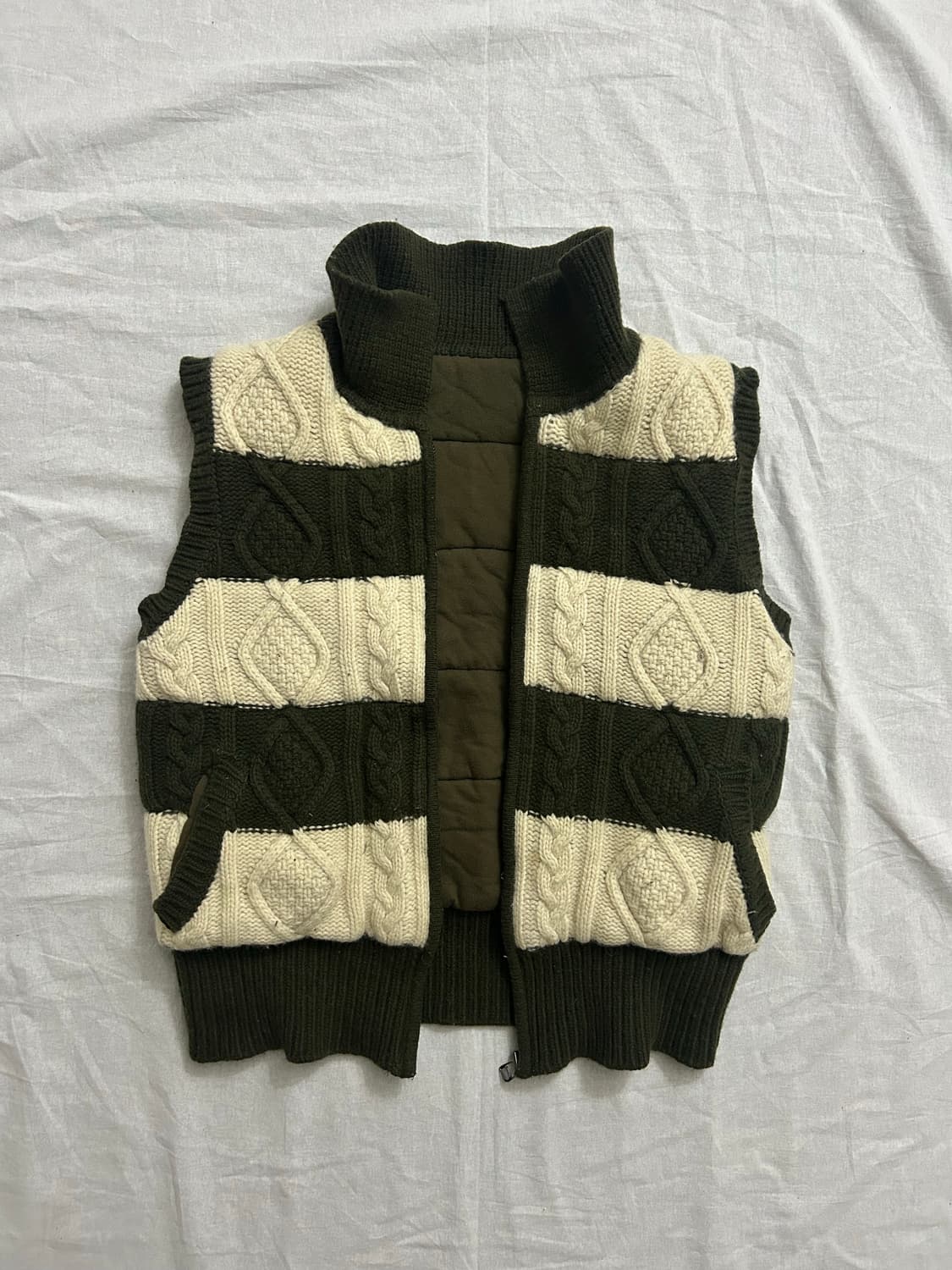 JPN VTG 케이블 니트 베스트 상품이미지3