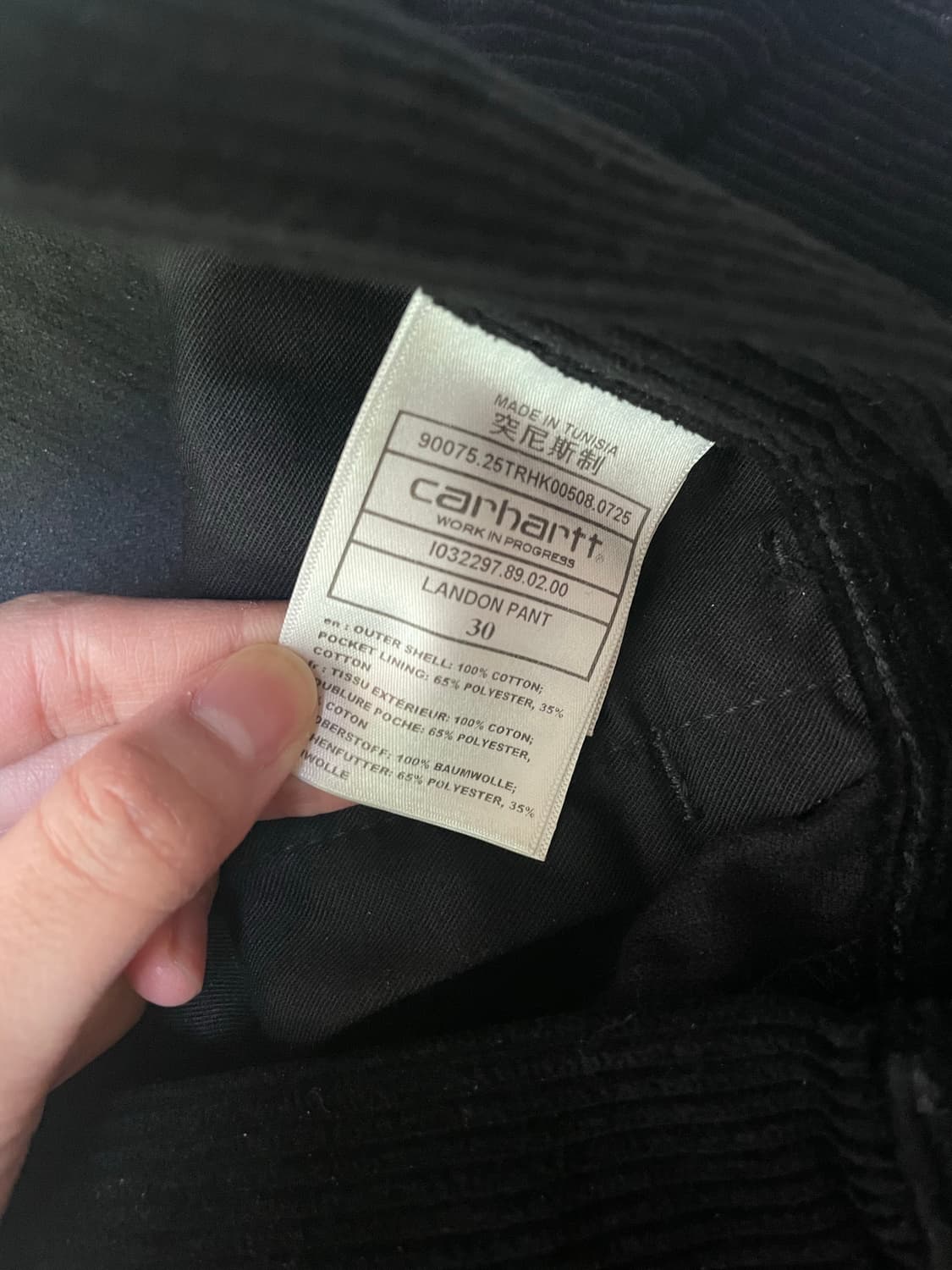 칼하트 코듀로이 팬츠 상품이미지4