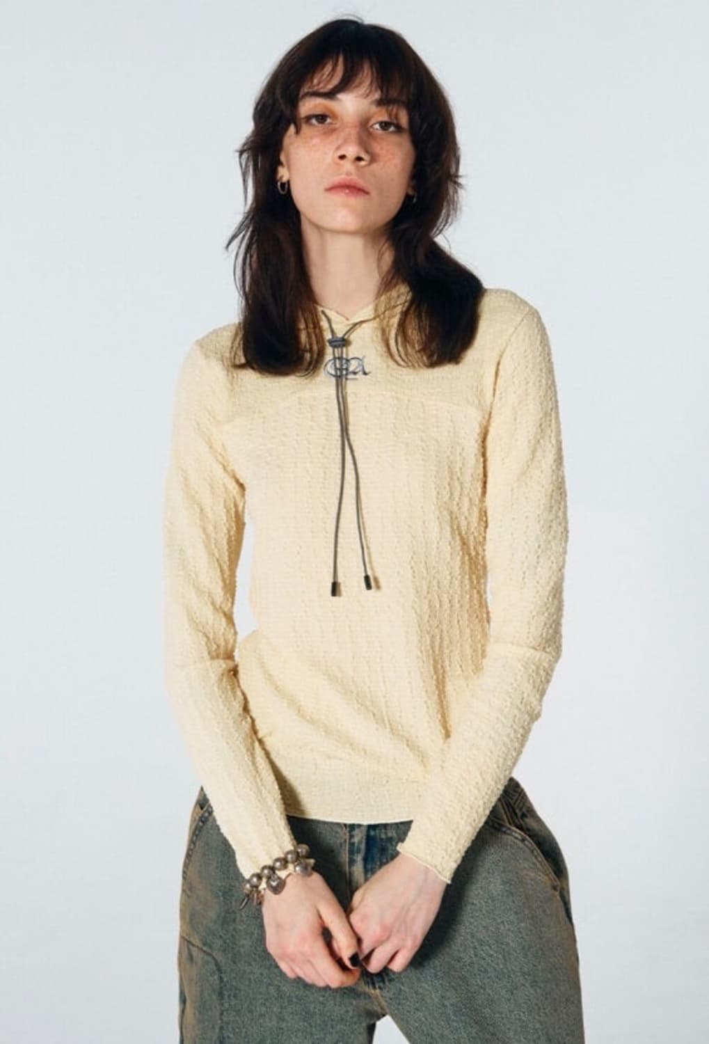 스컬프터 크링클 후드 아이보리  상품이미지4