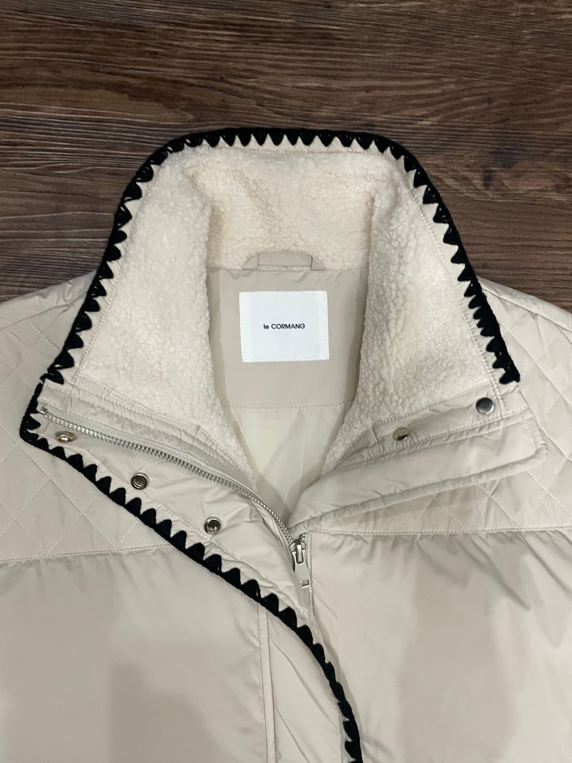 르꼬르망(le CORMANG) 덕다운 패딩 점퍼 베이지 상품이미지2
