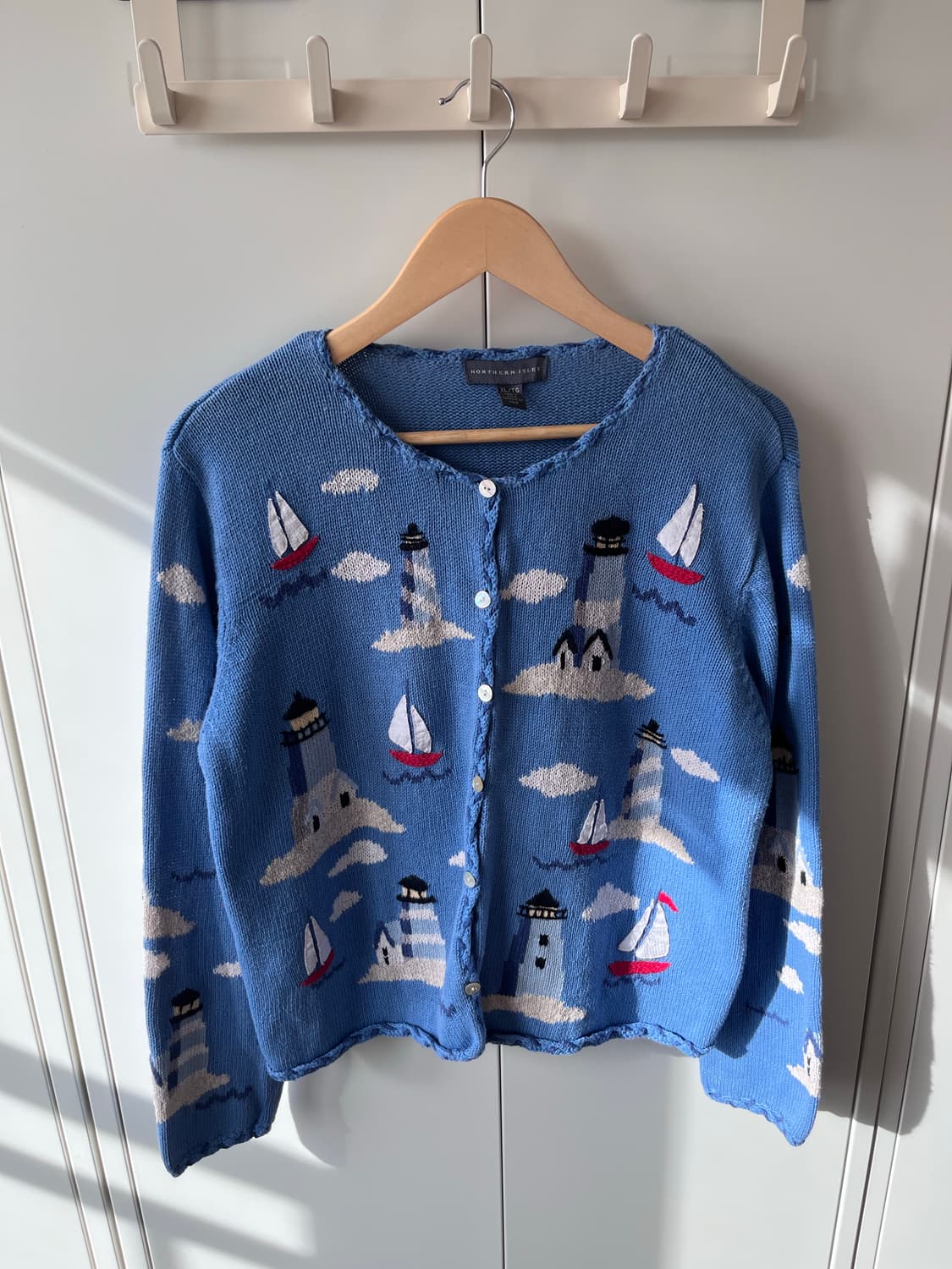 (Rare) Northern isles 바다 풍경 니트 가디건 상품이미지7