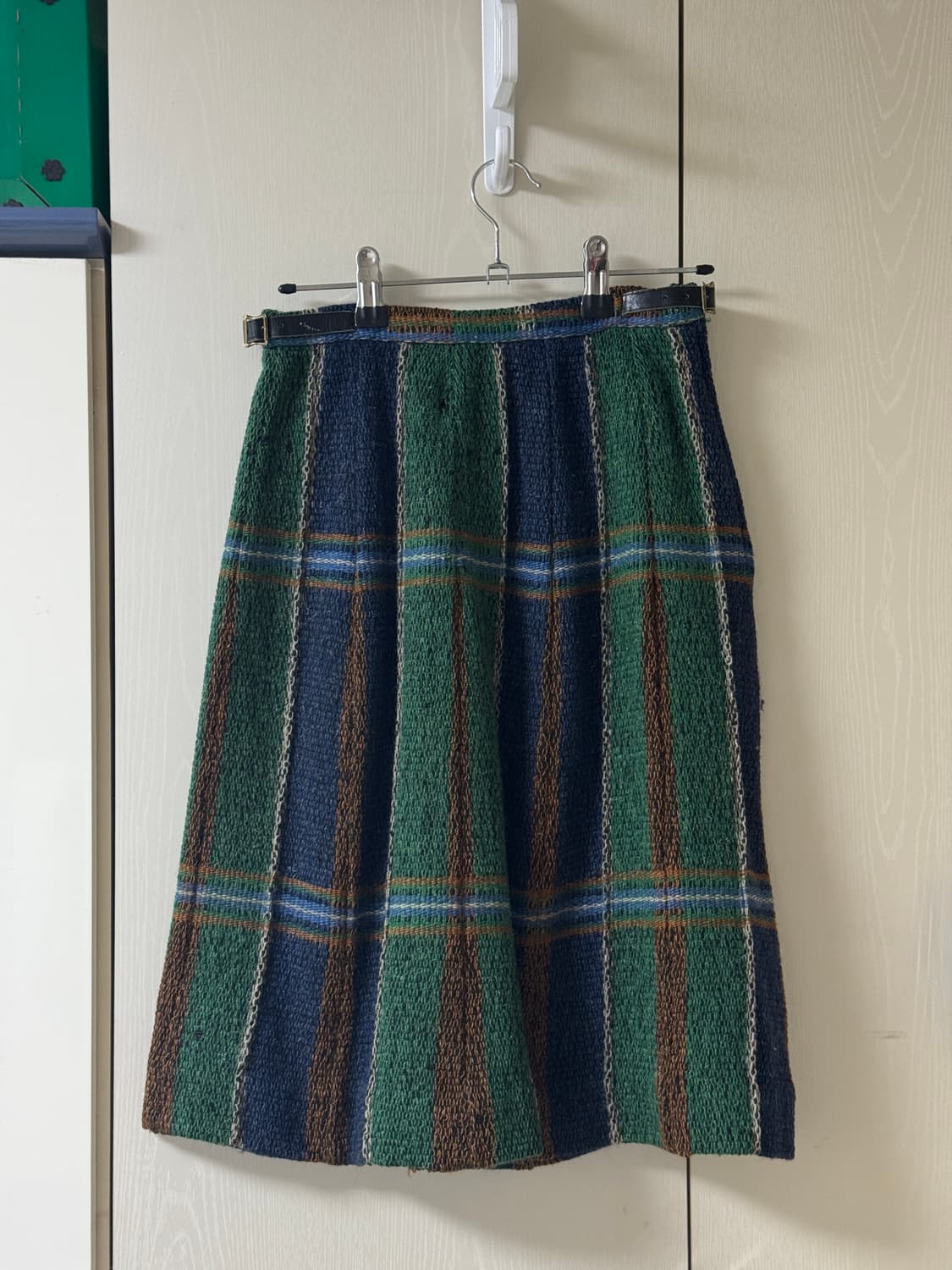 🧵 스웨덴 빈티지 체크 울 니트 스커트 (미디) 상품이미지2