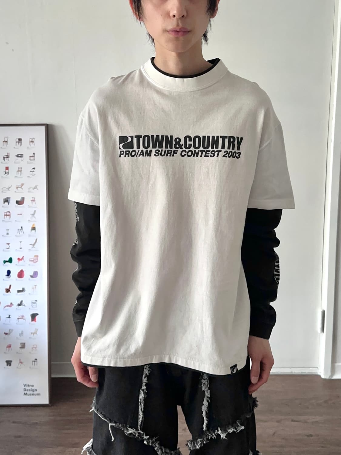 T&C Surf Club 스펠 아웃 레이어드 티셔츠 상품이미지4