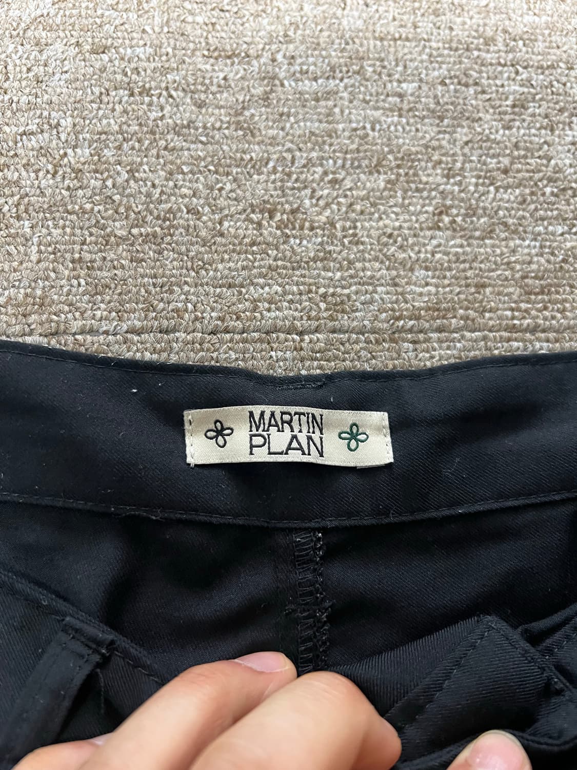 마틴플랜 블랙 와이드 팬츠 XL 상품이미지3