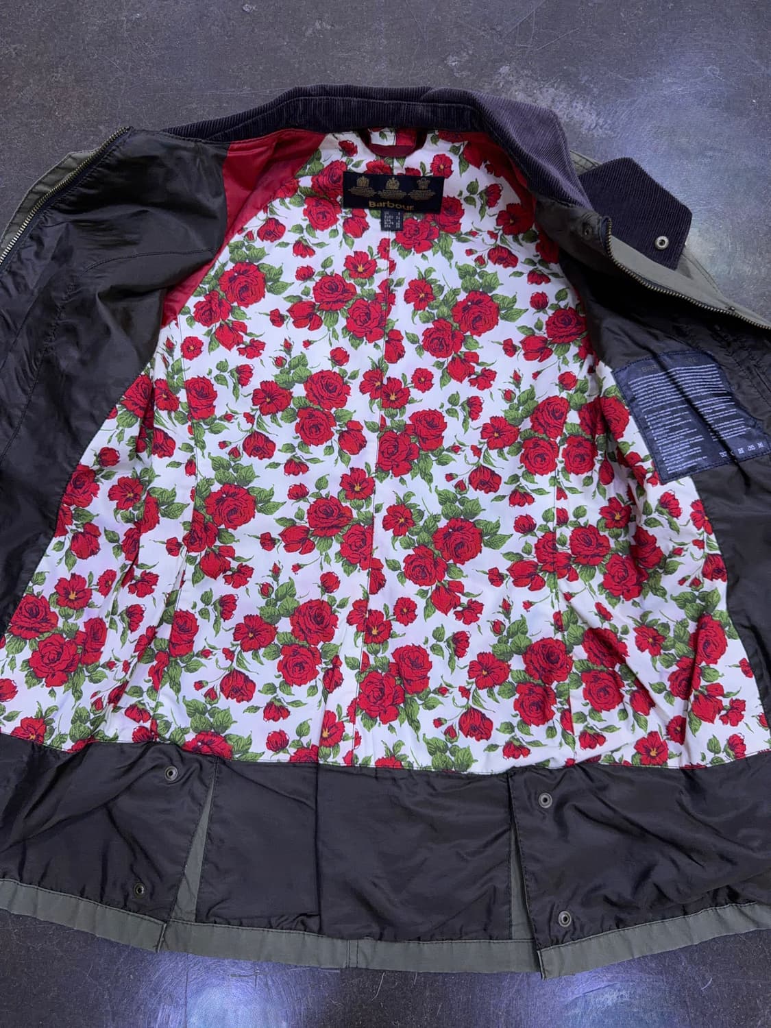 바버 로즈 비드넬 논왁스 자켓 올리브 UK8 상품이미지8