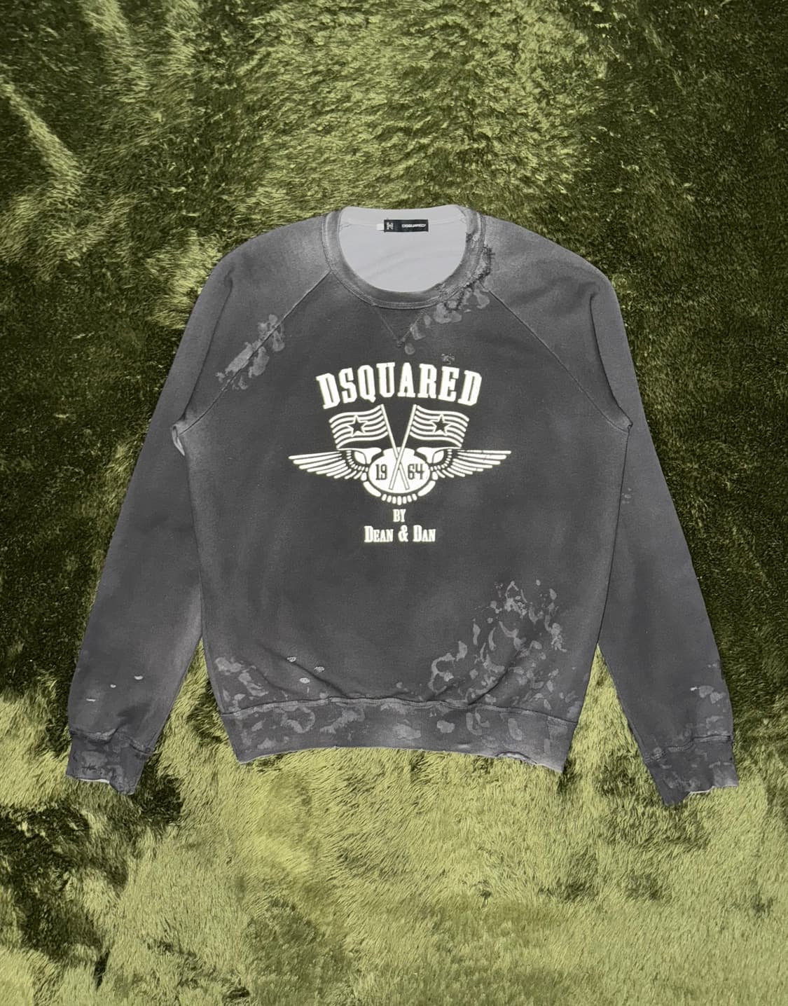 [L] Dsquared2 디스퀘어드2 빈티지 워싱 스웻셔츠 그레이 상품이미지1