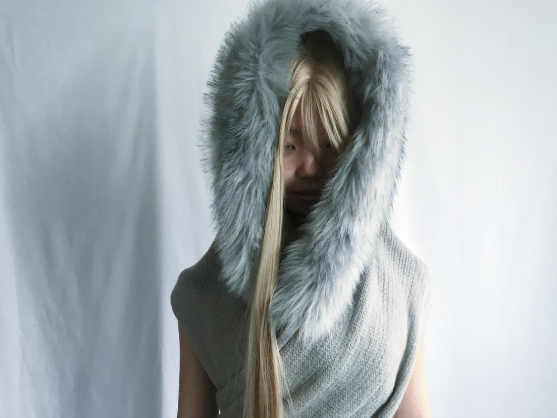 Sliver knit fur wide multi shawl 상품이미지4