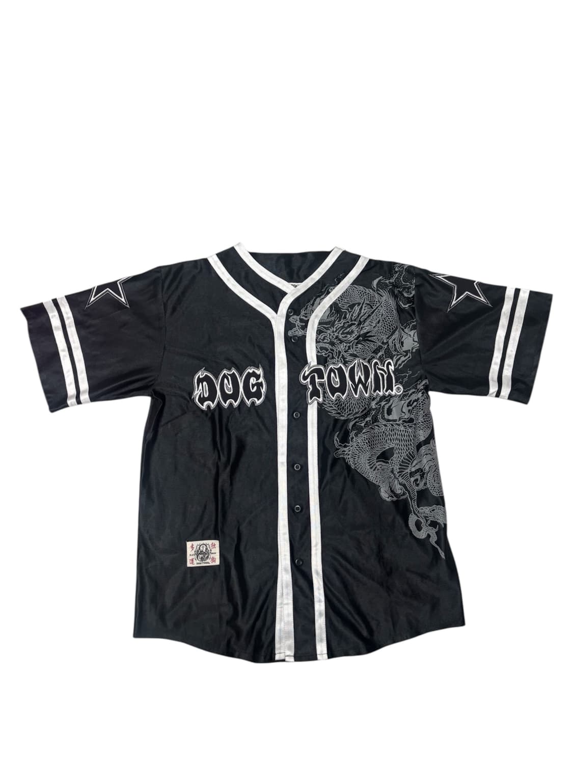 도그타운 Dogtown 드래곤 프린팅 디테일 반팔 베이스볼 셔츠 상품이미지1