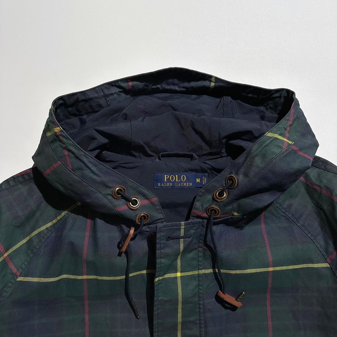 폴로 블랙와치 타탄체크 왁스드 코튼 후드 자켓 상품이미지3